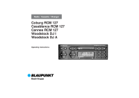 Blaupunkt Casablanca-RCM-127 - Owners Manual